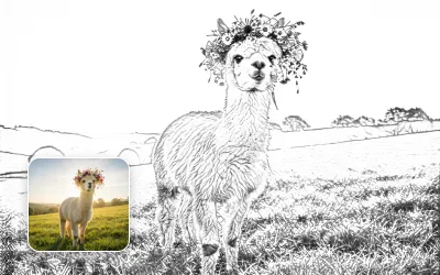 Free Photo to Sketch - Pet Drawing