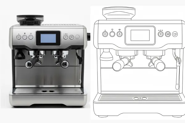 Product Photo to Line Drawing