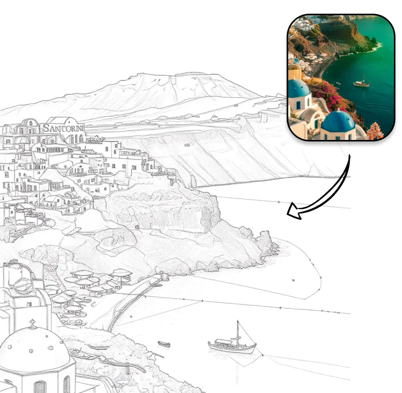 Line Drawing - Picture to Drawing style example