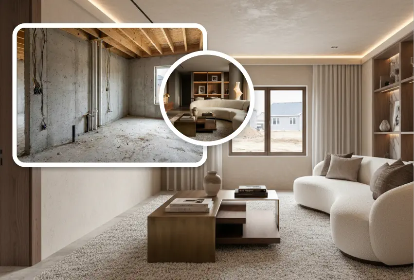 photo to photo style transfer interior design