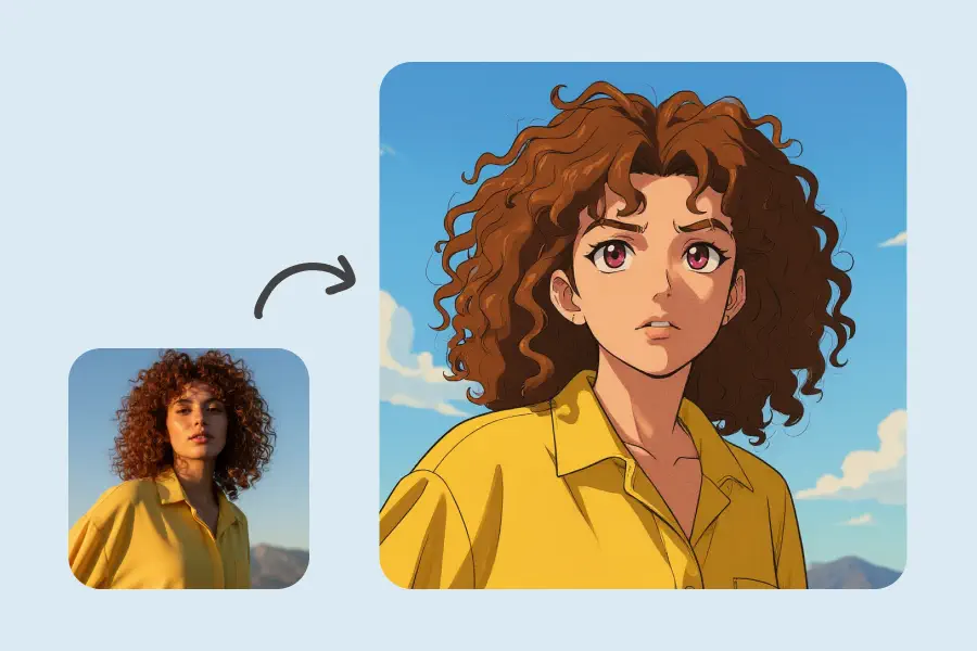 picture to drawing - 90s Retro Anime