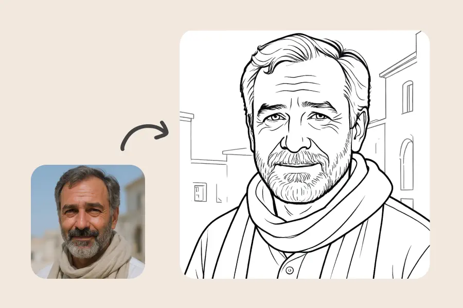 picture to drawing - Bold Outline