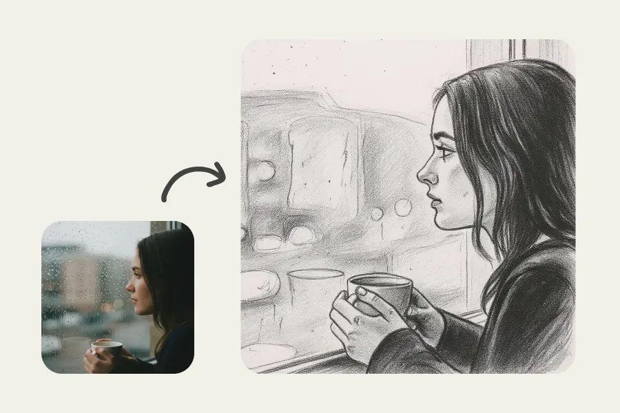 picture to drawing - Charcoal Drawing