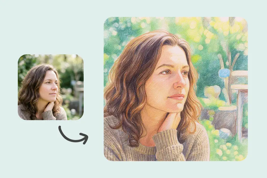 picture to drawing - Color Pencil Drawing