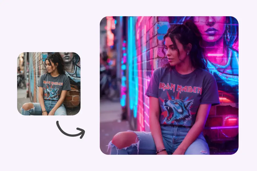 Foto en Neón Cyberpunk - Estilos de Dibujo para Fotos