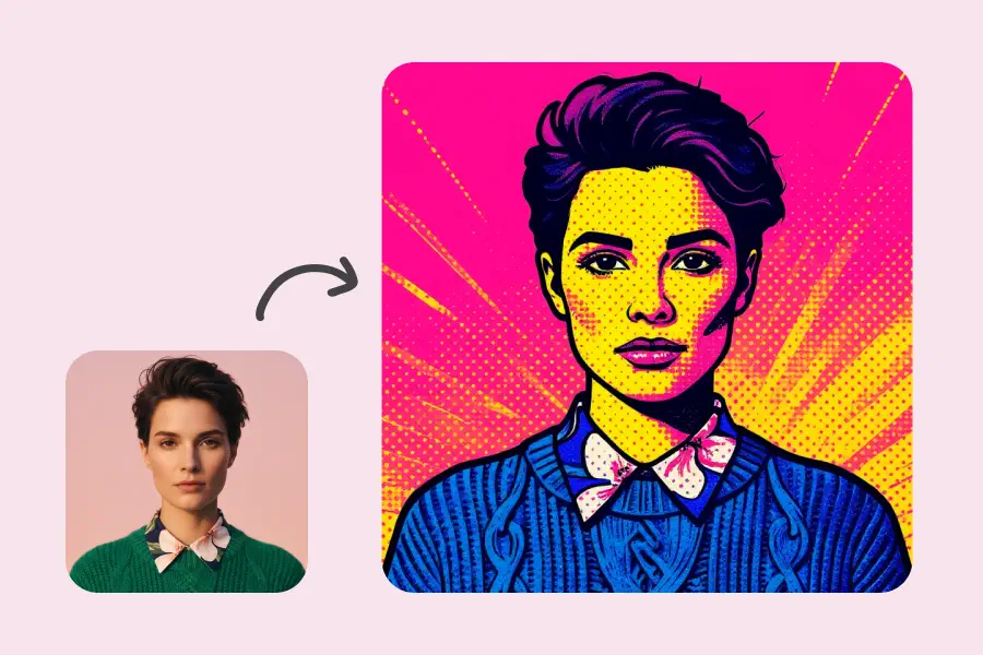 picture to drawing - Pop Art