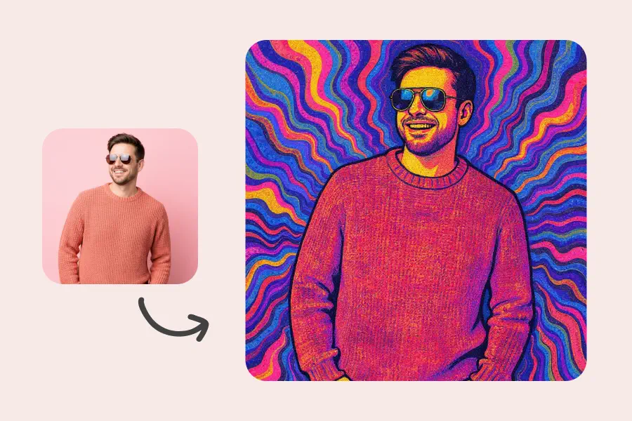 picture to drawing - Psychedelic Art