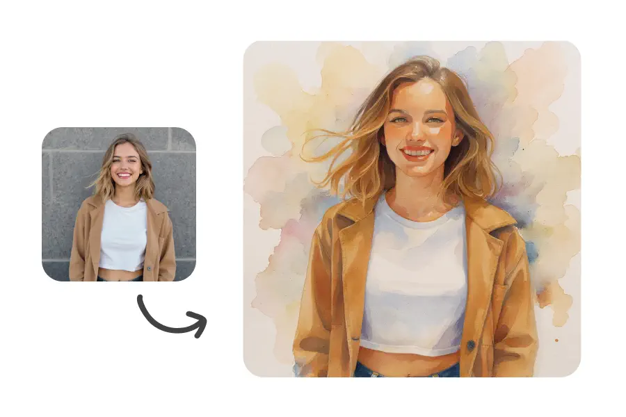 picture to drawing - Splash Watercolor Art