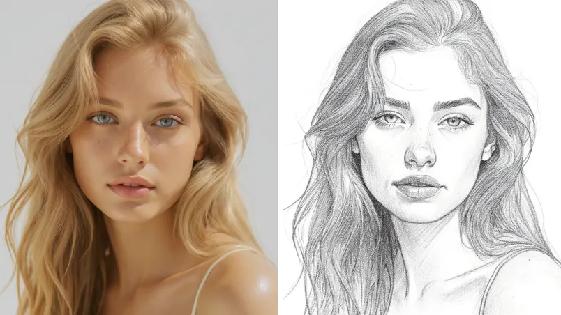 Bleistiftskizze - Picture to Drawing Style Preview